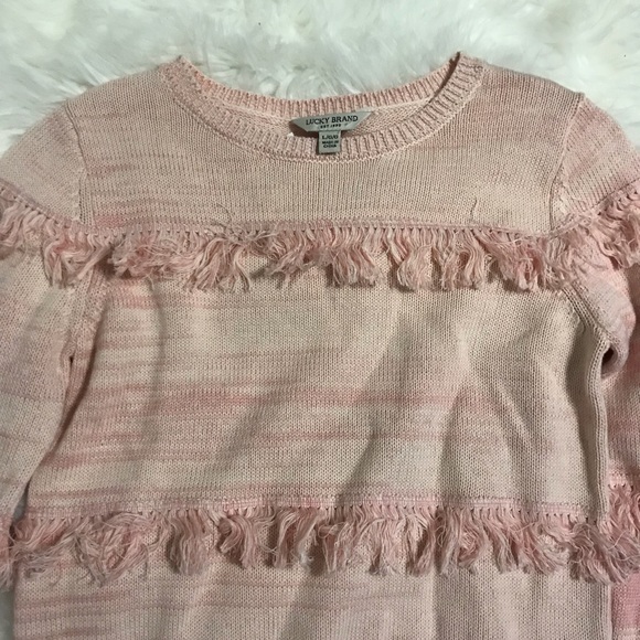 Lucky Brand Pink Sweater Girl’s L/G - Picture 4 of 6